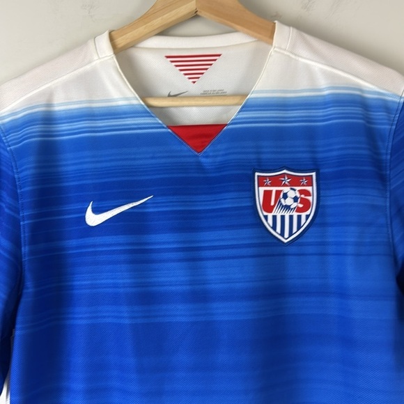 USA Soccer 2015/16 Nike Dri Fit Jersey Mens Small Blue Stitched Logo - Picture 2 of 10